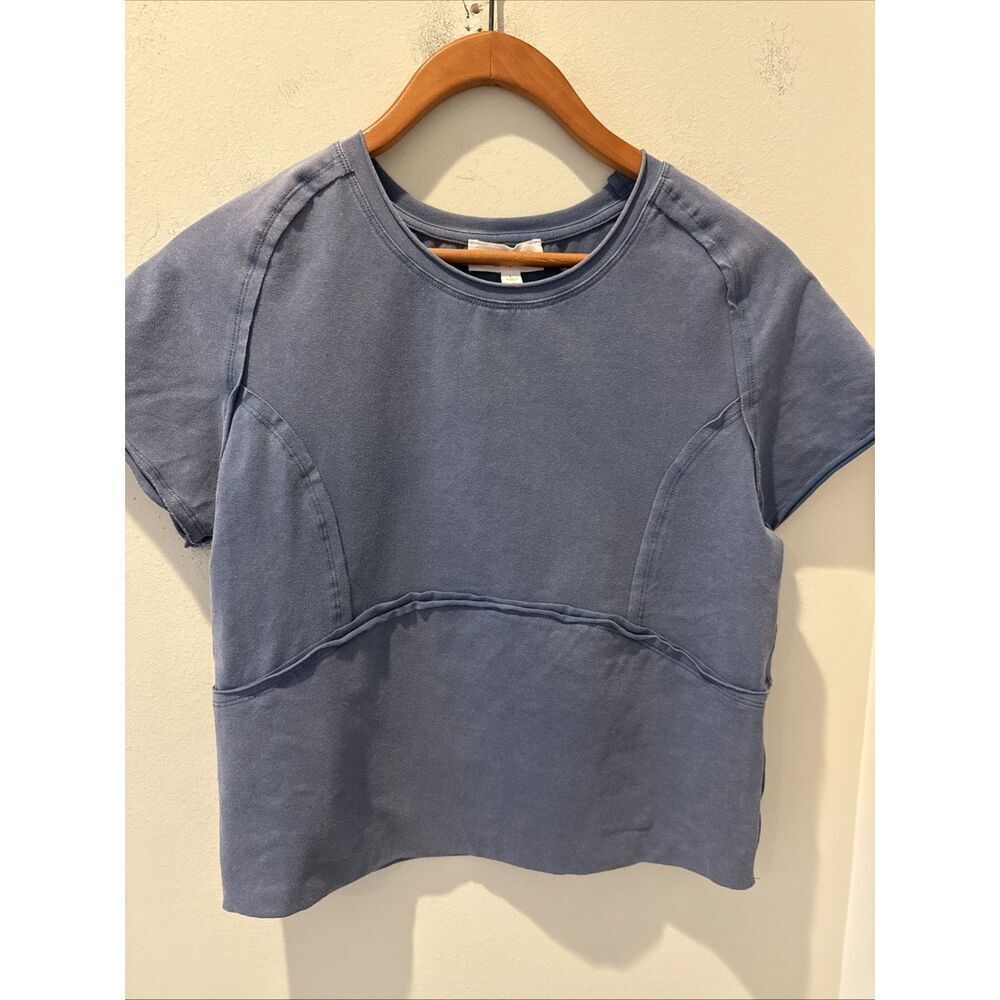 ee:some Los Angeles Washed Blue Cropped Top Size large